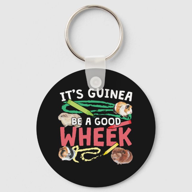 Guinea Gris Pun - Guinea BE a Bra Wheek Nyckelring (Framsida)