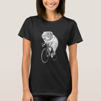 Guinea Gris Riding Bicycle Rider T Shirt