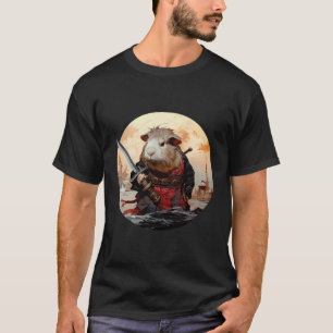 Guinea Gris Samurai Funny Pet Katana T Shirt