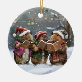 Guinea Gris Sång Singers jul Julgransprydnad Keramik