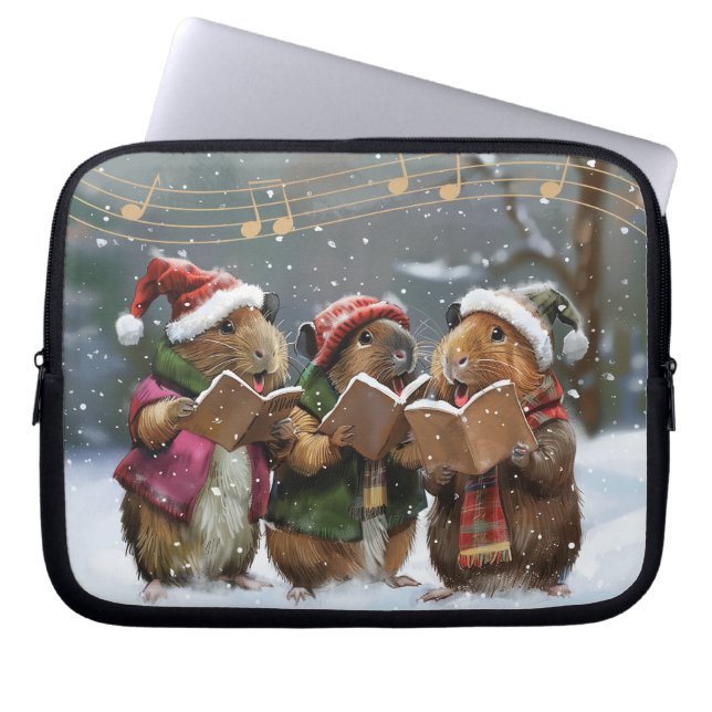 Guinea Gris Sång Singers Laptop Fodral (Framsidan)