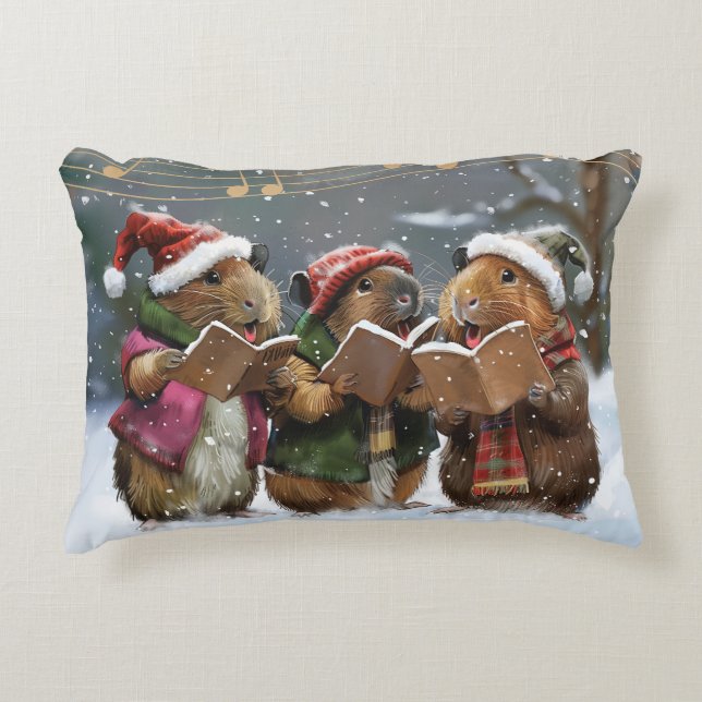 Guinea Gris Sång Singers Prydnadskudde (Framsidan)