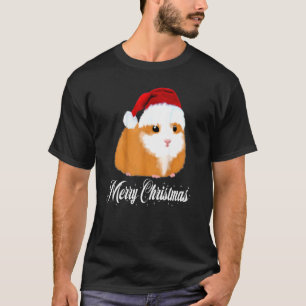 Guinea Gris Santa Hat jul Animals Julafton Pajam T Shirt