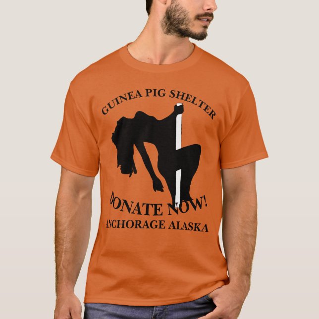 GUINEA GRIS SHELTER DONATE NU ANCHORAGE ALASKA T SHIRT (Framsida)