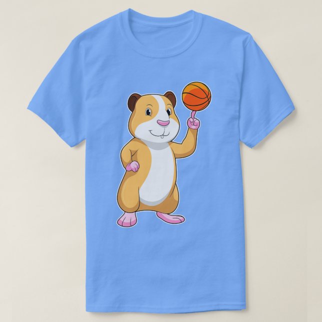 Guinea gris som basketspelare i basketboll t shirt (Design framsida)