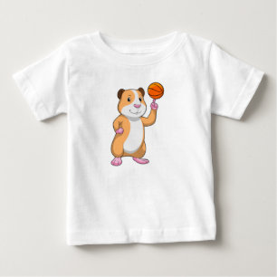 Guinea gris som basketspelare med Basketball.pn. T Shirt