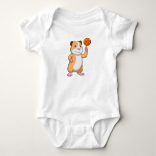 Guinea gris som basketspelare med Basketball.pn. T Shirt
