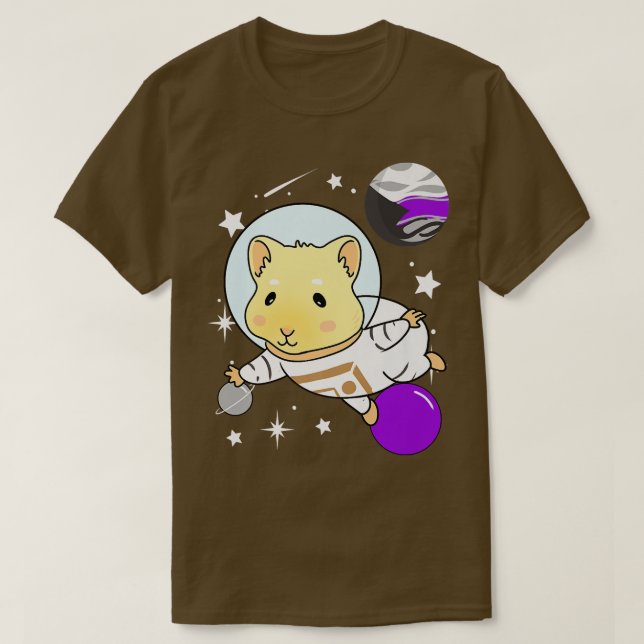 Guinea Gris Space Demiseual Pride T Shirt (Design framsida)