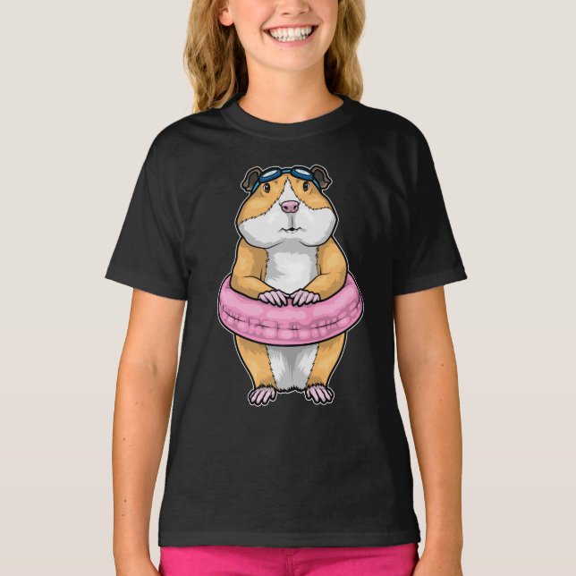 Guinea gris Swimming Life buoy T Shirt (Framsida)