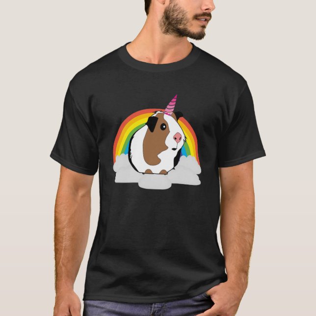 Guinea Gris Unicorn Cute Guinea Gris T Shirt (Framsida)