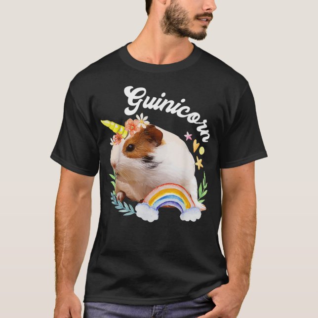 Guinea Gris Unicorn Guinicorn Funny Gift Tee (Framsida)