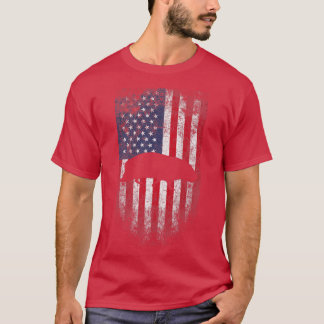Guinea Gris USA Amerikansk Flagga 4:e juli Premium T Shirt