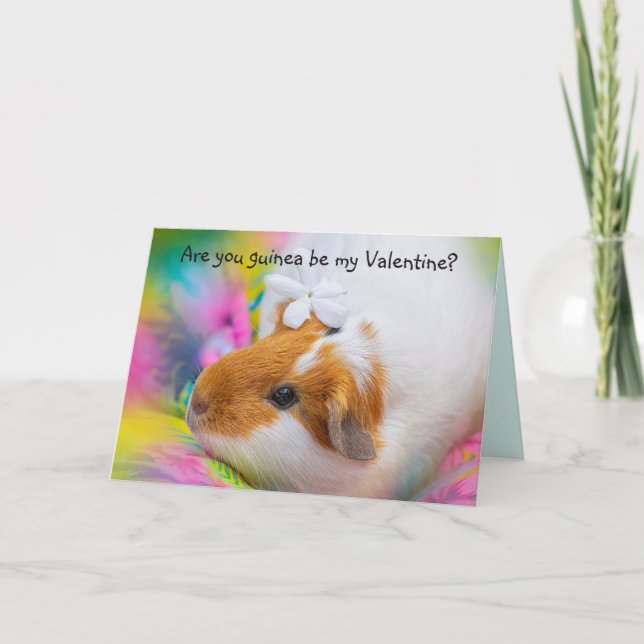 Guinea Gris Valentine Card Tack Kort (Framsida)