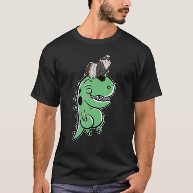 Guinea Gris vid Dinosaur Guinea Gris T Shirt (Framsida)