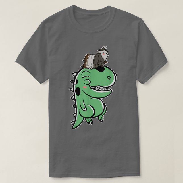 Guinea Gris vid Dinosaur Guinea Gris T Shirt (Design framsida)