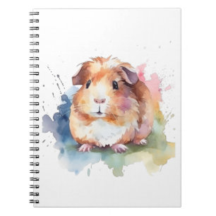 Guinea Gris Watercolor Art Gift Anteckningsbok