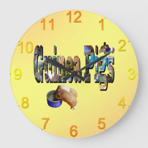 Guinea Grisar är Ord, Lge Wall Clock Stor Klocka