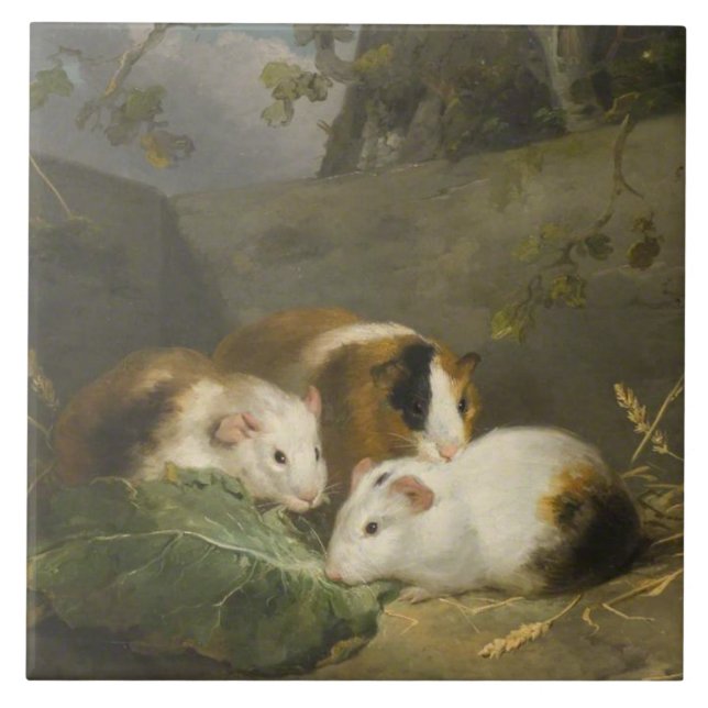 Guinea Grisar (av George Morland) Kakelplatta (Framsidan)
