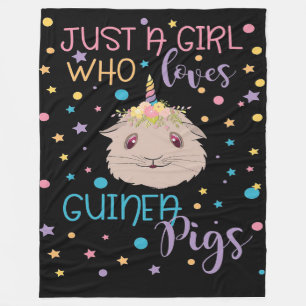 Guinea Grisar Bara en flicka som Kärlek Guinea G Fleecefilt