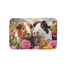 Guinea Grisar Bland Wildblommor