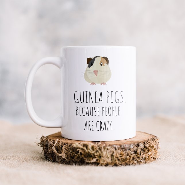 Guinea Grisar för att människor är galna kaffe Mug Kaffemugg (Skapare uppladdad)