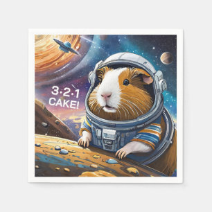 Guinea Grisar i rymden! 321 kummel! Retro Space-te Pappersservett