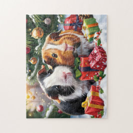 Guinea Grisar med julklappar Pussel