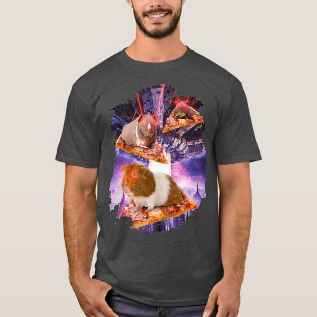 Guinea Grisar med Laser Öga I Laser Rodent Space T Shirt (Framsida)
