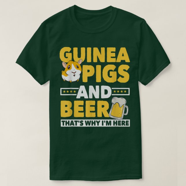 Guinea Grisar och Beer Clothing Gift Guinea Grisar T Shirt (Design framsida)