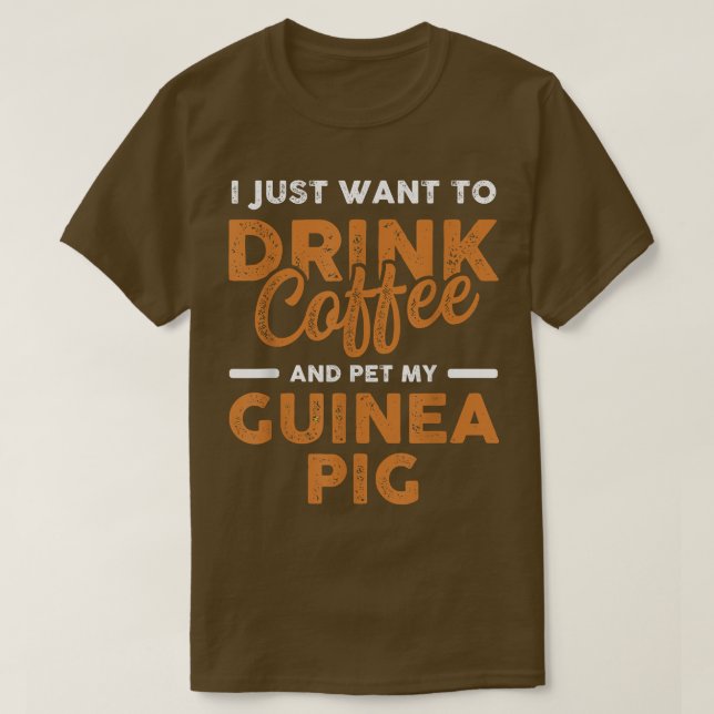 Guinea Grisar och kaffe T Shirt (Design framsida)