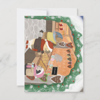 Guinea grisar på julmarknaden julkort