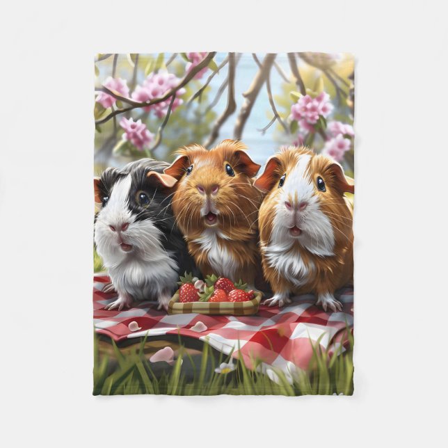 Guinea Grisar Picnic Fleecefilt (Framsidan)