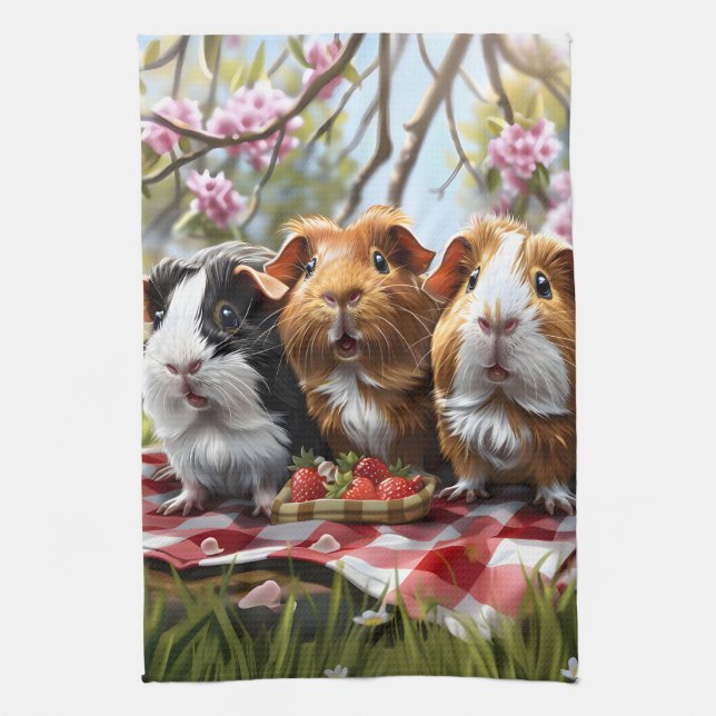 Guinea Grisar Picnic Kökshandduk (Vertikal)