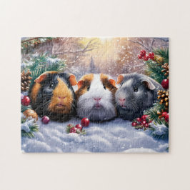 Guinea Grisar Winter Wonderland Pussel