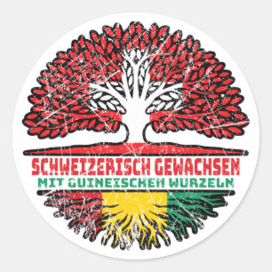 Guinea Guineisch Schweizer Schweiz Baum Wurzel Runt Klistermärke