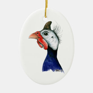 Guinea Head Julgransprydnad Keramik