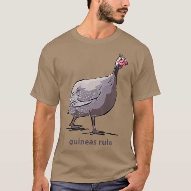 Guinea Hen Fowl Guineafowl Poultry Farm for T Shirt (Framsida)
