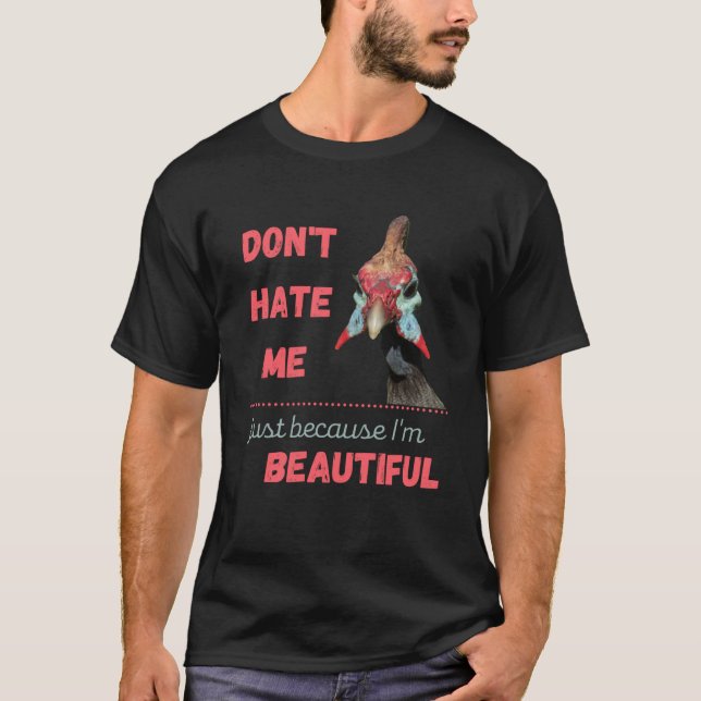 Guinea Hen Fowl Poultry Farm Funny Women Land P T Shirt (Framsida)