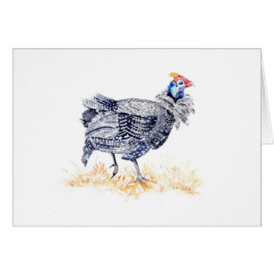 Guinea hen hälsningskort