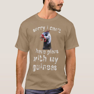 Guinea Hen Poultry Farm Bird Land Funny Förlåt att T Shirt