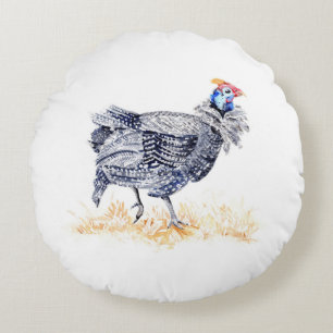 Guinea hen rund kudde