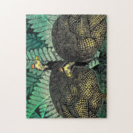 Guinea Hens kasamatsu shiro bird japananart Pussel