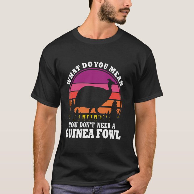 Guinea Höns Mat Stoppad Djur Fågel Foder Plysch Gu T Shirt (Framsida)