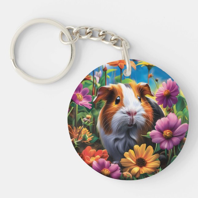 Guinea Pig Among Vibrant Flowers (Framsidan)