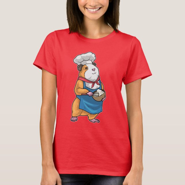 Guinea pig Chef Bowl Cook T Shirt (Framsida)