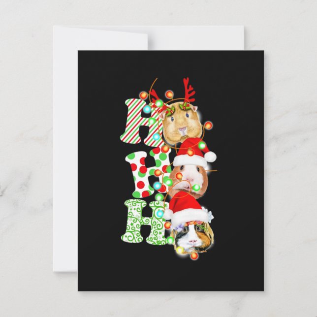 Guinea Pig Christmas Tack Kort (Framsida)