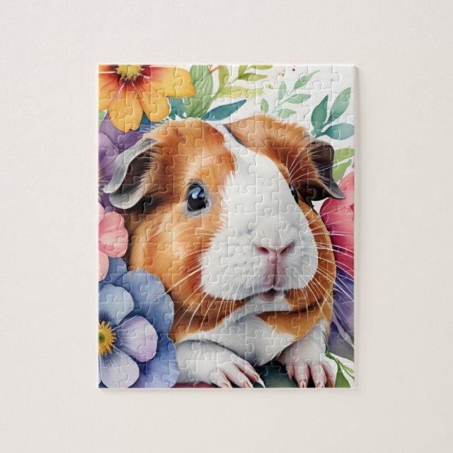 Guinea Pig Family Pet Portrait Pussel (Vertikal)