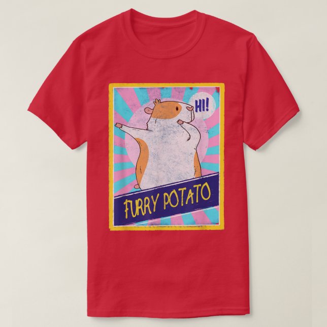 Guinea Pig Furry Potato Dabbing Funny Guinea Pigs  T Shirt (Design framsida)