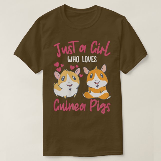 Guinea Pig Furry Potato Just A Girl Who Loves Guin T Shirt (Design framsida)