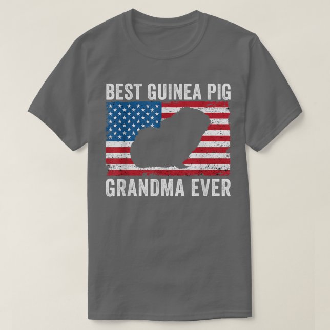 Guinea Pig Grandma American Flag Funny Guinea Pig  T Shirt (Design framsida)